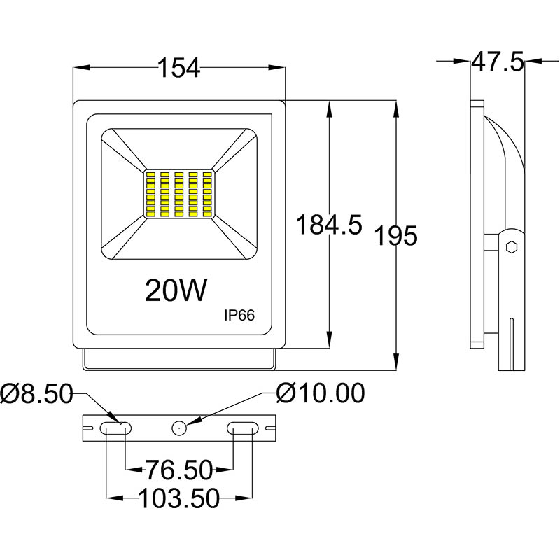 Ultra Slim SMD 20W flood light led