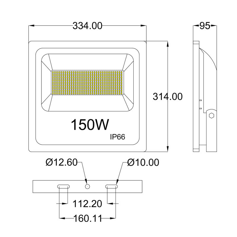 Ultra Slim SMD 150W flood light led