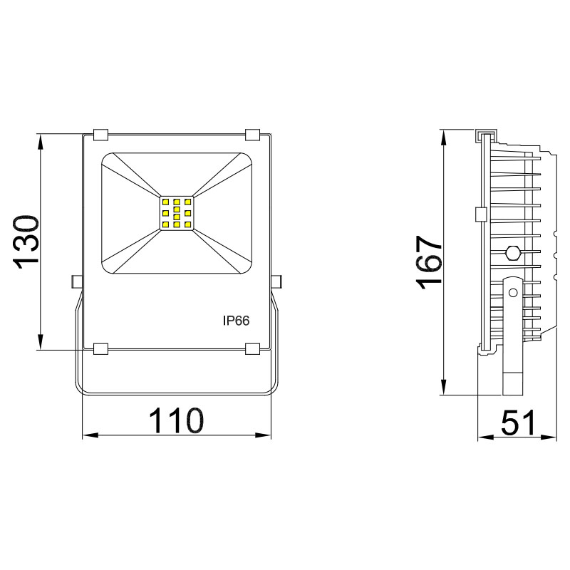 10w outdoor led basketball court flood lights