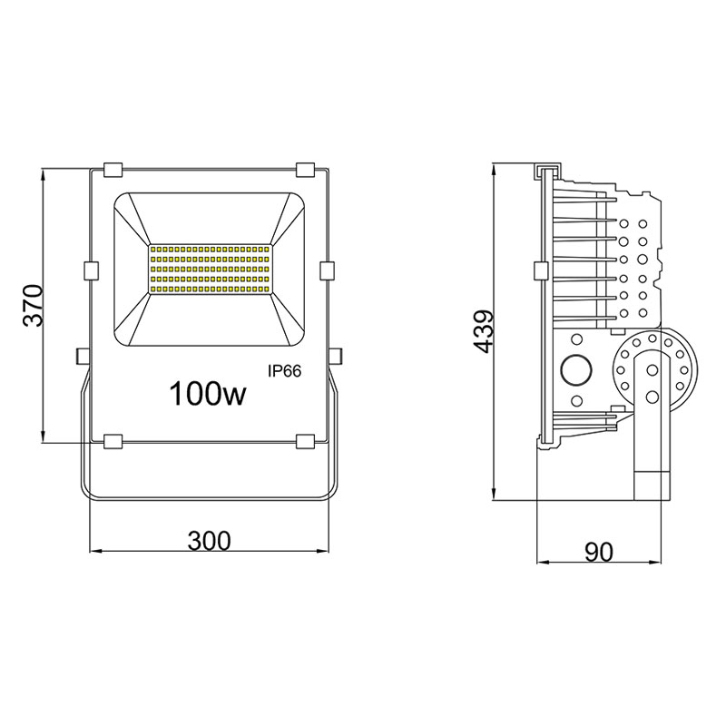 100w outdoor led basketball court flood lights