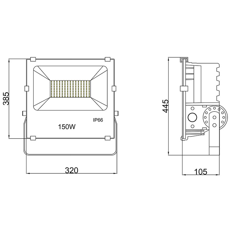 150w outdoor led basketball court flood lights